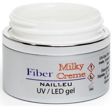 UV LED 1-Phasen-Gel Fiber Milky Creme 30ml weiß-milchig Fiberglasgel Allroundgel