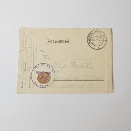 Feldpost brief hamburg - hamburg, harburg