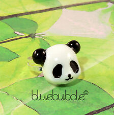 FUNKY GLÜCKLICHER PANDA BÄR RING NIEDLICH KITSCH RETRO NEUHEIT SPASS CARTOON KAWAII TIER