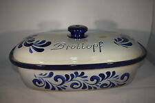 Brottopf 40 cm grau blau Oval NEU, Steinzeug Westerwald