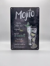 Blechschild cocktail mojito - blechschild,
