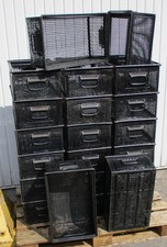 1x Lager Blech Box Metall Stapelbox Werkstatt Loft Vintage perforiert gelocht