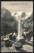 Stilfserjochstrasse, Der Weisse Knott, Ansichtskarte 