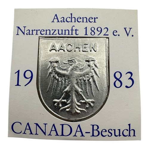 1983 aachen carnival medal - aachen,
