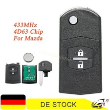 Auto Funk Schlüssel Fernbedienung Für Mazda 3 5 6 CX7 433MHz + Chip 4D63 41781