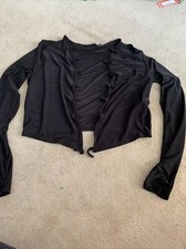 Prettylittlething Umstands-Strickjacke schwarz Slinky Größe 12