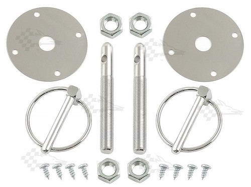 Chrom motorhaubenstift kit - motorhaubenstift-kit, /
