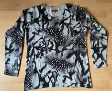 Damen Pullover von Laura di Sarpi, Gr. L grau / schwarz gemustert