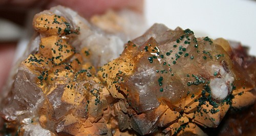 Pseudomalachit auf quarz - auf,