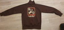 Vespa Vintage Trainingsjacke, Größe M, dunkelbraun mit hellblauen Streifen