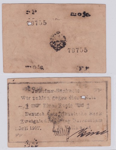 Rupie buschnote banknote - "buschnote",
