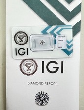 1 pcs Diamant (Natürlich) - 1.00 ct - Rund - F - VVS2 - Zertifikat (IGI)