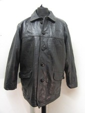 VINTAGE SCHOTT LEDER ESEL TRENCHCOAT JACKE GR 42 ODER XL