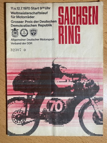 Rennprogramm sachsenring 1970 - rennprogramm,
