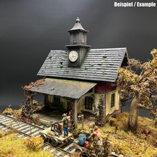 Alter Bahnhof in 1:35 - Laser Cut Gebäude aus Holz zum selberbauen
