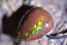 38ct 27x21x10 Highdome Roling ChineseWriting/Snakeskin Choco Opal Kette Africa