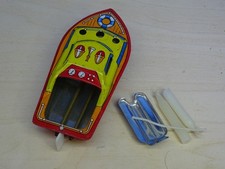 Blechspielzeug Kerzenboot Pop Pop Boot Dampfschiff Knatterboot Schiff MHK454