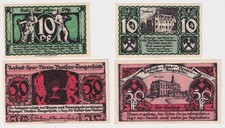 10 und 50 Pfennig Banknoten