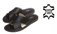 Herren Echtleder Leder HausSchuhe  Pantoffeln Latschen Schlappen Gr.40-46 #244#