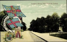 Wappen Ak Oldenburg im Großherzogtum Oldenburg, Denkmal Herzog... - 10827141