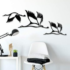 Acryldeko Kraniche - Vogelschwarm 02 WANDDEKO Acrylglas glänzend Dekoelemente