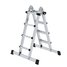 Teleskopleiter 4-teilig mit Traverse 4×4 Sprossen Firma RIESA