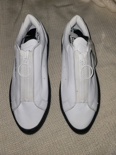 Adidas sleek white - zip, leather