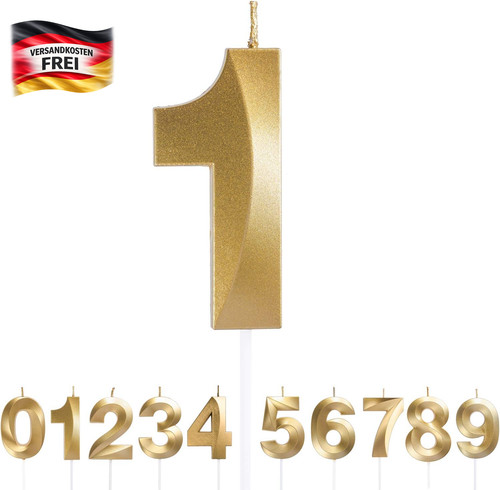 Geburtstagszahlenkerzen gold - geburtstagszahlenkerzen,