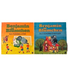 2 LP Benjamin Blümchen als Fussballstar & als Schornsteinfeger Vinyl 1983 Rar