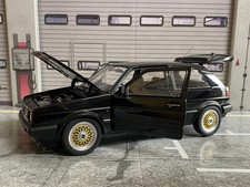 VW Golf 2 GTI G60 DigiFiz Typ 19E 1989 II Schwarz met. Tuning Diorama Umbau 1:18