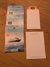 Werbenotizblöcke - TUI Cruises, Europa Park Rust & Schönegger Käsealm  gebraucht