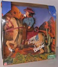 Mattel Barbie Pferd Blazin' Trails Horse & Doll gift set NRFB new in box Western