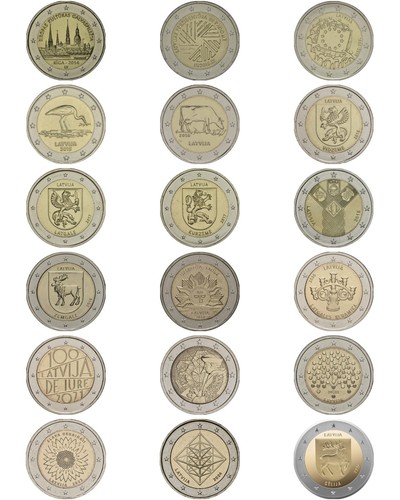 Euro gedenkmünzen lettland - euro,