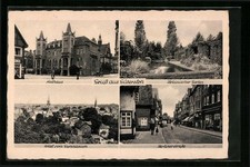 Gütersloh, Rathaus, Botanischer Garten, Berlinerstraße, Ansichtskarte 