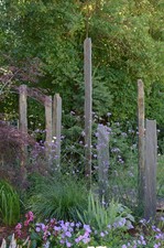 3 Schiefer Stelen als Set groß / Palisaden Naturstein Stangen Gartenstein