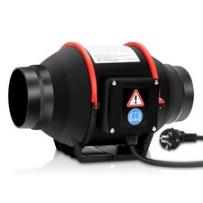 Rohrventilator Rohreinschub Abluftventilator Lüfter Rauchabzug Rohrlüfter 4/6''