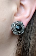 Große Vintage 925 Silber Clip