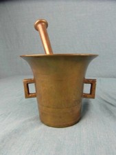 Mörser Messing Antik Verziert Zerkleinerer Stößel Gewürze Apotheke Edel o11c6