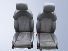 original S Line Sitze vorne schwarz Alcantara Leder inkl Airbag SHZ Audi A6 4G