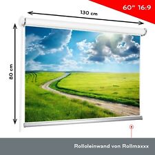 60'' Rolleinwand Beamerleinwand Beamer Leinwand Projektionsleinwand 16:9 130x80