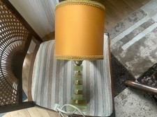 Vintage - Tischlampe Chippendale 80er Jahre Onyx Messing Fuß