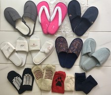 Hotel SPA Reise FLUG Gäste SLIPPER Hausschuhe & SOCKEN rutschfest UNISEX GR38-45