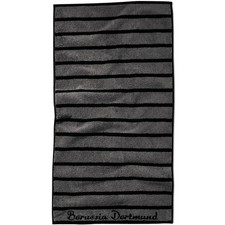 BVB Handtuch schwarzgrau 50x100 Borussia Dortmund Schriftzug BVB Fanartikel Shop