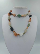 Bunte Edelstein Halskette mit