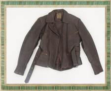 Motorradjacke Leder Cruiser Chopper braun Protektoren Gr.48(M)