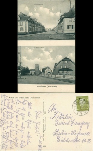 Postcard neudamm - neudamm, (neumark)