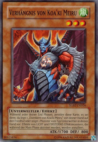 Yugioh rgbt de026 verhängnis - yugioh, rgbt-de026