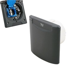 Vorzeltsteckdose Multi 12V und 230V, 2x Sat Grau IP54, Magnetverschluss