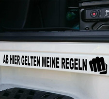 2x Autoaufkleber AB HIER