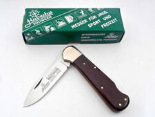 Taschenmesser HUBERTUS Solingen Micarta ROSTFREI Inox Back Lock Pocket Knife!